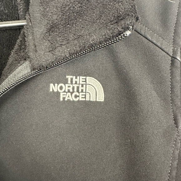 The North Face Fleece Lined Soft Shell Zip Up Womens Size Medium Black Jacket - Picture 4 of 4